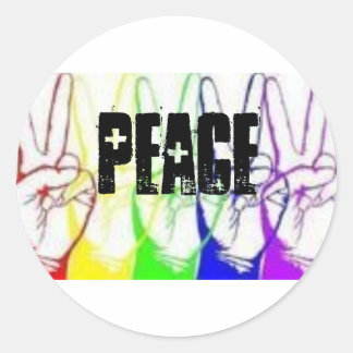 Sticker Rond paix, paix