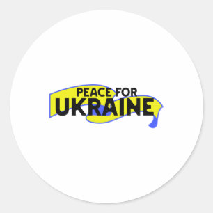 Sticker Rond Paix pour l'Ukraine