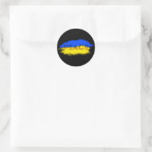 Sticker Rond PAIX pour l'Ukraine Anti-guerre ukrainienne Pas de (Sac)