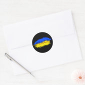 Sticker Rond PAIX pour l'Ukraine Anti-guerre ukrainienne Pas de (Enveloppe)