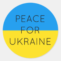 Paix pour l'Ukraine Simple minimaliste drapeau ukr