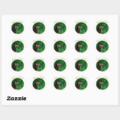 Sticker Rond Paix Rottweiler (Feuille)