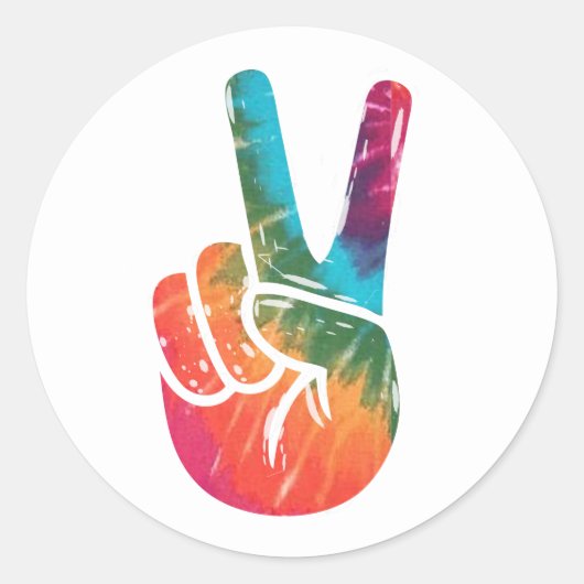 STICKER ROND PAIX, SIGNE DE PAIX (Devant)