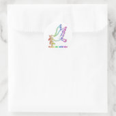 Sticker Rond Paix Sois avec toi (Sac)