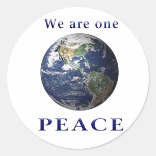 Sticker Rond Paix sur terre