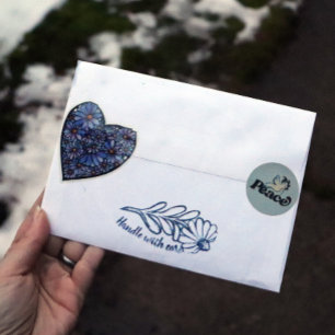 Sticker Rond Paix sur Terre Conception du monde pacifique