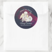 Sticker Rond Paix sur Terre Joyeux berger de Noël (Sac)