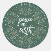 Sticker Rond Paix sur Terre | Vacances (Devant)