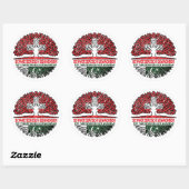 Sticker Rond Pakistan Arbre suisse pakistanais (Feuille)