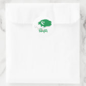 Sticker Rond Pakistan Drapeau avec Pakistan Heart (Sac)