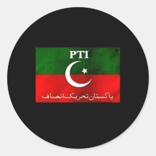 Sticker Rond Pakistan Pti Py Imran Khan