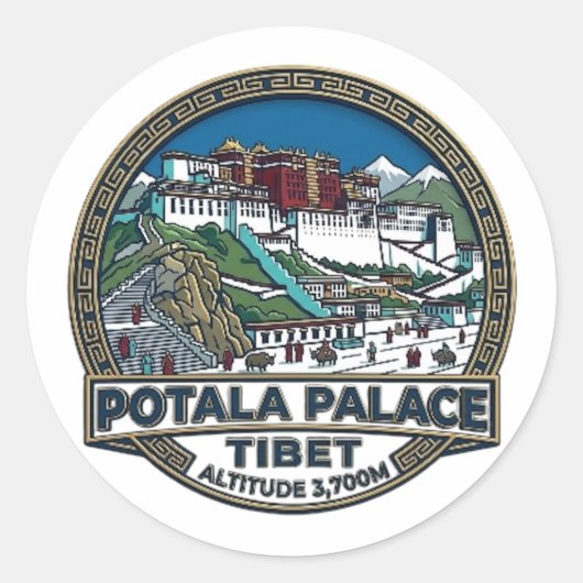 STICKER ROND PALAIS POTALA (Devant)