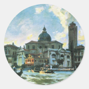 Sticker Rond Palazzo Labia, Venise par John Singer Sargent