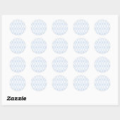 Sticker Rond Pale blue and white diamond pattern (Feuille)