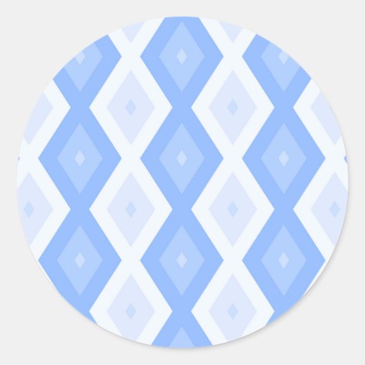 Sticker Rond Pale blue diamond pattern (Devant)