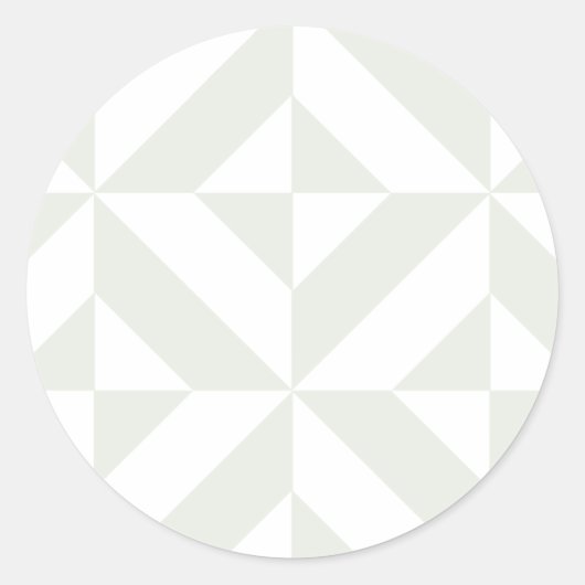 Sticker Rond Pale Gray Geometric Deco Cube Pattern (Devant)