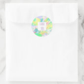 Sticker Rond Pale Pastel Merci d'art Abstrait (Sac)