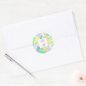 Sticker Rond Pale Pastel Merci d'art Abstrait (Enveloppe)
