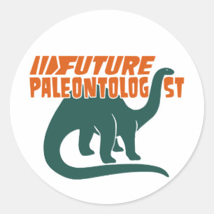 Sticker Rond Paléontologue