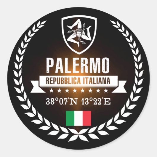 Sticker Rond Palerme (Devant)