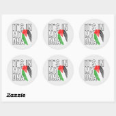 Sticker Rond Palestine C'est dans mon ADN (Feuille)