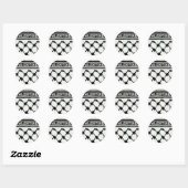 Sticker Rond Palestine Keffiyah (Feuille)