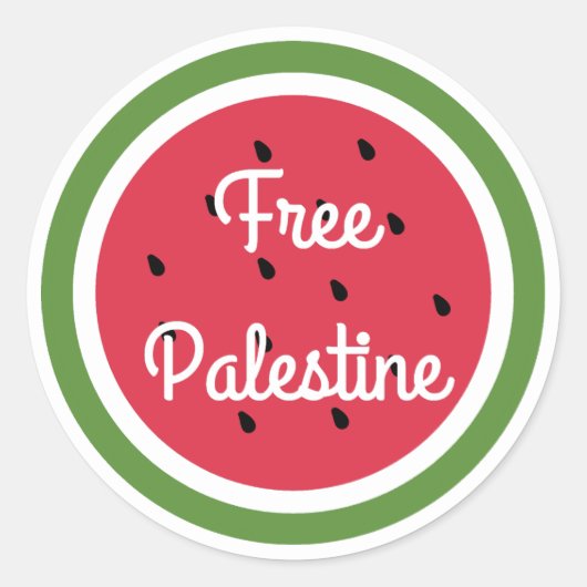 Sticker Rond palestine libre (Devant)