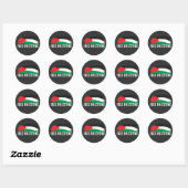 Sticker Rond PALESTINE LIBRE noir (Feuille)