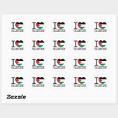 Sticker Rond Palestine Love v2 (Feuille)