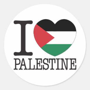 Sticker Rond Palestine Love v2