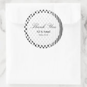 Sticker Rond Palestinien Hatta Keffiyeh Merci Mariage (Sac)