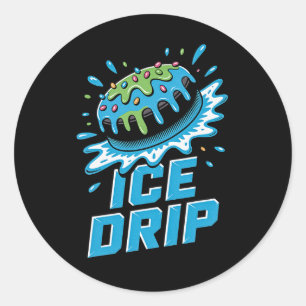 Sticker Rond Palet de hockey sur glace pour enfants Graphique d