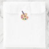Sticker Rond Palette d'art (Sac)