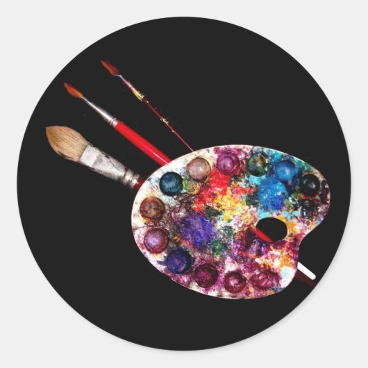 STICKER ROND PALETTE DE COULEUR (Devant)