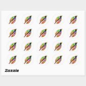 Sticker Rond Palette de peinture (Feuille)