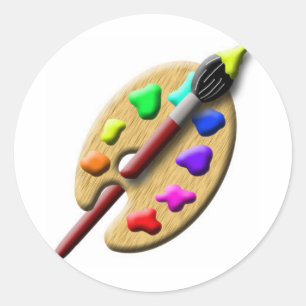 Sticker Rond Palette de peinture