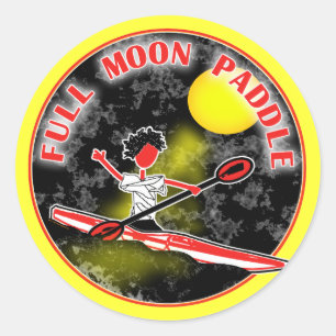 Sticker Rond Palette de Pleine lune de kayak