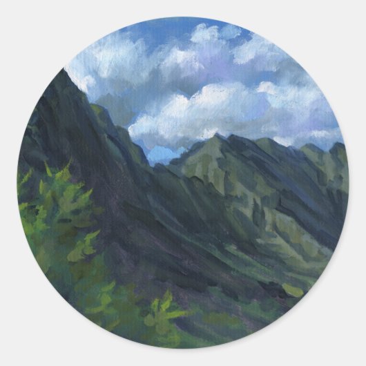 Sticker Rond Pali Lookout, O'ahu (Devant)