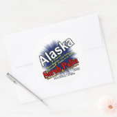 Sticker Rond Palin Moose Hunting Mama (Enveloppe)