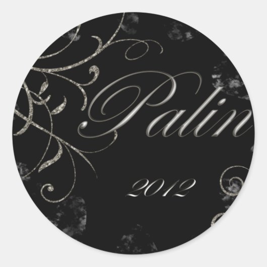 Sticker rond Palin noir 2012 (Devant)
