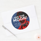 Sticker Rond Palin Voit La Lune ! (Enveloppe)