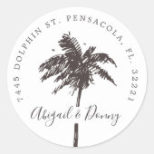 Sticker Rond Palm Breeze | (Devant)