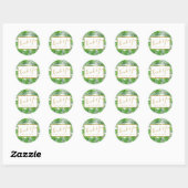 Sticker Rond Palm de verdure tropicale Feuille Merci Favoriser (Feuille)