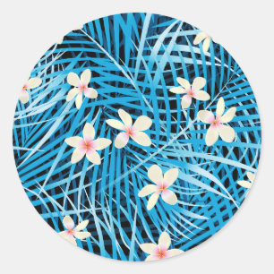 Sticker Rond Palm Leaves