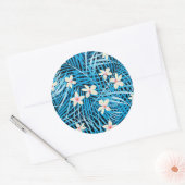 Sticker Rond Palm Leaves (Enveloppe)