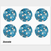 Sticker Rond Palm Leaves (Feuille)