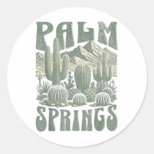 Sticker Rond Palm Springs _1