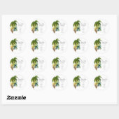 Sticker Rond Palm Tree Beach Wedding (Feuille)