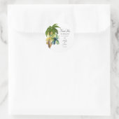 Sticker Rond Palm Tree Beach Wedding (Sac)