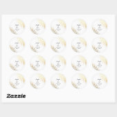Sticker Rond Palm Tree Foliage Gold Foil Feuilles Mariages 2022 (Feuille)
